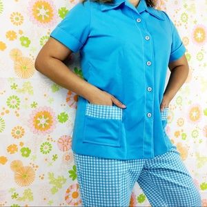 [VTG] Polyester Houndstooth Suit Set